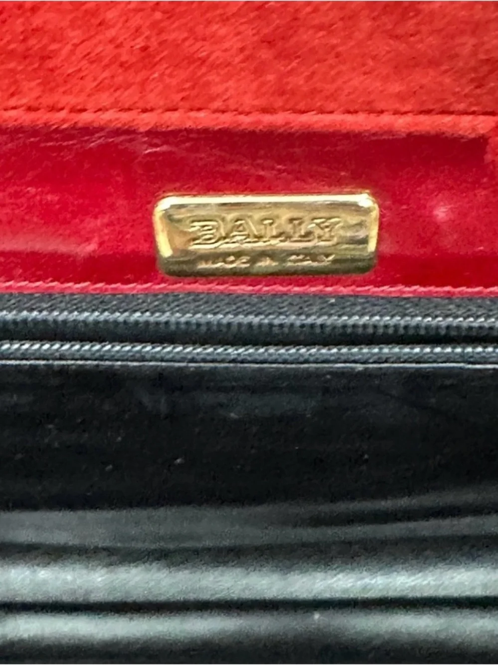 Bally Multicolor Suede Flap Bag / Clutch in Red, Blue, Brown with Gold Accent - Picture 9 of 9